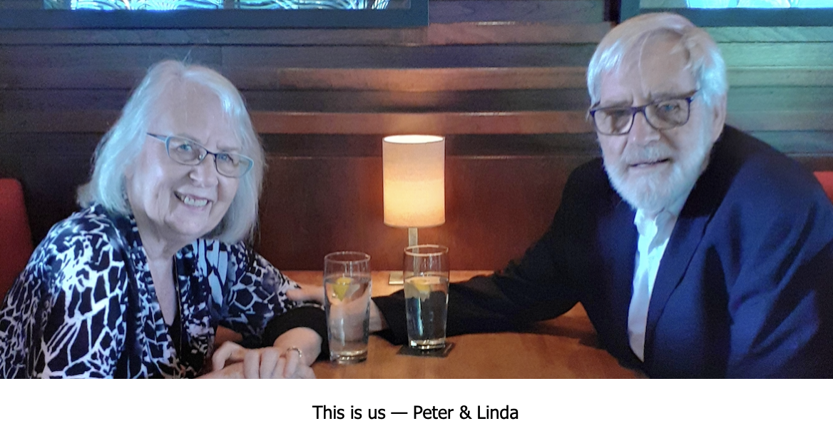 Peter & Linda in a restaurant